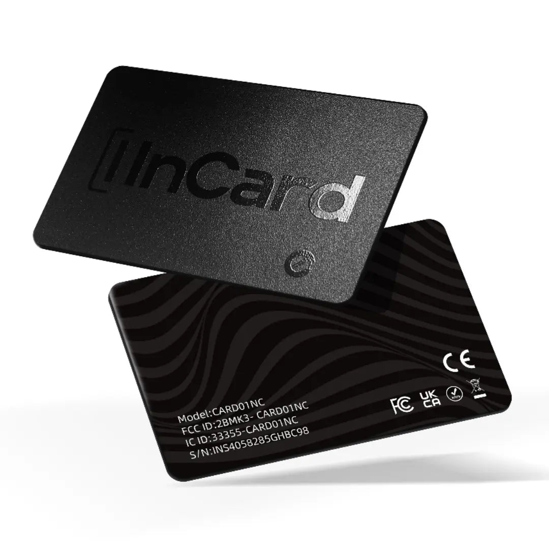 Tarjeta localizadora para billetera LIMITED con sistema de alerta por proximidad, notificaciones cuando te alejas y función antirrobo para evitar pérdidas.