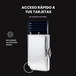 "Billetera LIMITED modelo Glitter con acabado brillante, protección RFID y diseño compacto ideal para destacar con estilo y seguridad."