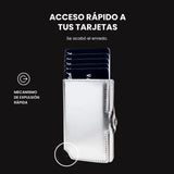 "Billetera LIMITED modelo Glitter con acabado brillante, protección RFID y diseño compacto ideal para destacar con estilo y seguridad."