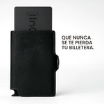 Tarjeta localizadora para billetera LIMITED con sistema de alerta por proximidad, notificaciones cuando te alejas y función antirrobo para evitar pérdidas.